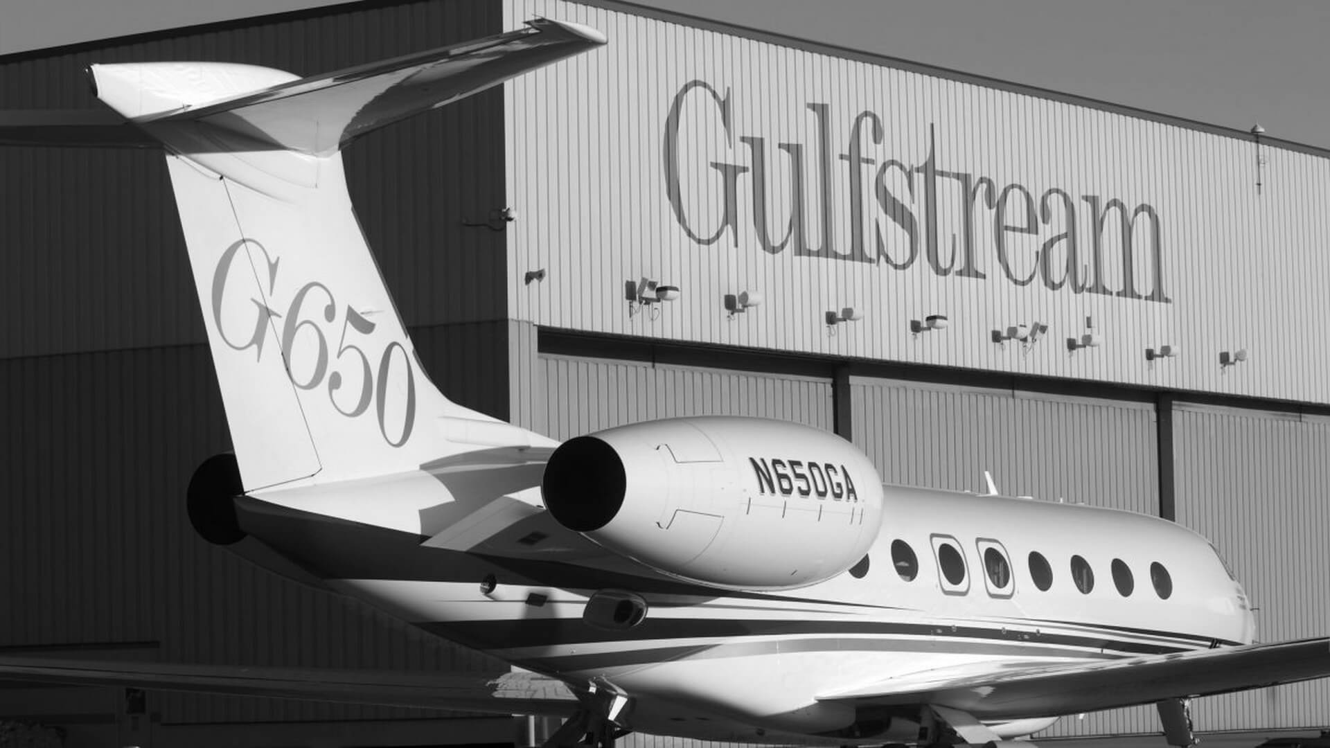 Gulfstream G650 Aircraft Parked by Hangar